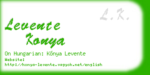levente konya business card