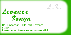 levente konya business card